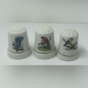 Vintage Bird Thimble Bundle - Set of 3
